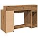 Scrivania con Luci LED Rovere 140x55x91 cm in Legno Multistrato - Foto miniatura 8