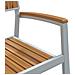 Sedie da Giardino 2 pz Impilabili Grigio Legno Massello Acacia e Metallo - Foto miniatura 8