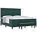 Letto con Rete a Molle con Materasso e Panca Verde Scuro 180x200 cm in Velluto - Foto miniatura 1