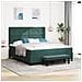 Letto con Rete a Molle con Materasso e Panca Verde Scuro 180x200 cm in Velluto - Foto miniatura 2