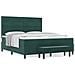 Letto con Rete a Molle con Materasso e Panca Verde Scuro 180x200 cm in Velluto - Foto miniatura 4