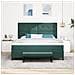Letto con Rete a Molle con Materasso e Panca Verde Scuro 180x200 cm in Velluto - Foto miniatura 5