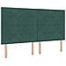 Letto con Rete a Molle con Materasso e Panca Verde Scuro 180x200 cm in Velluto - Foto miniatura 7