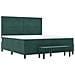 Letto con Rete a Molle con Materasso e Panca Verde Scuro 180x200 cm in Velluto - Foto miniatura 8