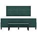 Letto con Rete a Molle con Materasso e Panca Verde Scuro 180x200 cm in Velluto - Foto miniatura 9
