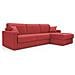 Chris Divano Letto Angolare Con Penisola In Simil Cotone T13 Rosso - Foto miniatura 1