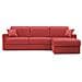 Chris Divano Letto Angolare Con Penisola In Simil Cotone T13 Rosso - Foto miniatura 3