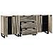 Set di mobili per il bagno 3 pcs Bianco 180 x 33 x 75 cm - Foto miniatura 2
