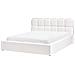 Letto Contenitore Tessuto Baston 160 X 200 Cm Bianco Sporco - Foto miniatura 4