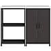 Set di Stoccaggio per Cucina 2 pcs Nero 120 x 50 x 92 cm - Foto miniatura 8