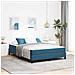 Letto box spring con materasso Blu Scuro 140 x 190 cm Velluto - Foto miniatura 2
