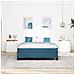 Letto box spring con materasso Blu Scuro 140 x 190 cm Velluto - Foto miniatura 5