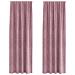 Tende con tende 2 pcs Rosa scuro 140 x 260 cm Velluto - Foto miniatura 1