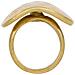 Anello Ovale In Zama Placcato Oro. Misura 16 - Foto miniatura 2