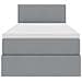 Letto con contenitore e LED Grigio chiaro 90 x 190 cm Tessuto - Foto miniatura 8