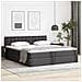 Letto con contenitore e LED Grigio 180 x 200 cm Pelle Sintetica - Foto miniatura 2