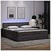 Letto con contenitore e LED Grigio 180 x 200 cm Pelle Sintetica - Foto miniatura 5