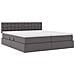Letto con contenitore e LED Grigio 180 x 200 cm Pelle Sintetica - Foto miniatura 6