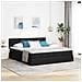 Letto con luci a strisce a LED Nero 180 x 200 cm Tessuto - Foto miniatura 2