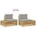 Set di divani da esterno Bianco 230,5 x 83 x 73 cm Poliestere - Foto miniatura 6