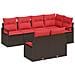 Set di divani 7 pcs Marrone polyrattan - Foto miniatura 1