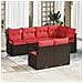 Set di divani 7 pcs Marrone polyrattan - Foto miniatura 2