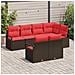 Set di divani 7 pcs Marrone polyrattan - Foto miniatura 3