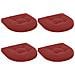 Cuscini per Sedia in 4 Pezzi 4 pz 100% Poliestere Rosso Vino - Foto miniatura 1