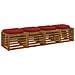 Cuscini per Sedia in 4 Pezzi 4 pz 100% Poliestere Rosso Vino - Foto miniatura 2