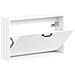 Mobiletto per Scarpe da Muro HAARLEM 71 x 17 x 43 cm Bianco - Foto miniatura 3