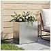 Vaso da giardino Argento 50 x 30 x 50 cm Acciaio zincato - Foto miniatura 2