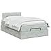 Letto ottomano con materasso Grigio Chiaro 120 x 190 cm Velluto - Foto miniatura 3