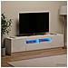 Mobile TV LED a 5 pezzi Bianco Lucido Legno ingegnerizzato - Foto miniatura 2