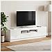 Mobile TV LED a 5 pezzi Bianco Lucido Legno ingegnerizzato - Foto miniatura 5