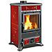 Stufa a Legna Rossella R1 Rivestimento in Maiolica Potenza Termica Nominale 8 kW 229 m3 riscaldabili Colore Bordeaux - Foto miniatura 4