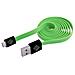 ICOC MUSB-FLV - Cavo Flat USB AM a Micro USB M 1m Verde / Nero - Foto miniatura 1