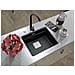 Lavello Sottotop Kubus 2 KNG 110-52 1 Vasca in Fragranite 52 x 42 cm Colore Nero - Foto miniatura 2