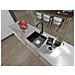 Lavello Sottotop Kubus 2 KNG 110-52 1 Vasca in Fragranite 52 x 42 cm Colore Nero - Foto miniatura 3