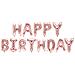Partydeco - Palloncino Alluminio Happy Birthday Oro Rosa - Foto miniatura 1