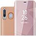 Custodia Compatibile Con Samsung Galaxy A8s In Kunzit Rosa - Clear View Specchio Coperchio Protettivo Con Funzione Di Supporto Protezione A 360 Gradi - Foto miniatura 1