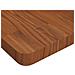 Piano Tavolo Quadrato Marrone Scuro 90x90x4cm Rovere Trattato - Foto miniatura 2