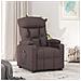 Poltrona Elettrica Reclinabile Marrone Scuro In Tessuto - Foto miniatura 1