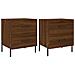 Comodini 2 Pz Rovere Marrone 40x35x47,5 Cm In Legno Multistrato - Foto miniatura 2
