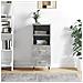 Credenza Grigio Cemento 34,5x34x90 Cm In Legno Multistrato - Foto miniatura 1