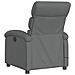 Poltrona Massaggiante Reclinabile Grigio Scuro In Tessuto - Foto miniatura 9