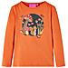 Maglietta Da Bambina A Maniche Lunghe Arancione Bruciato 92 - Foto miniatura 1
