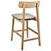 Set Di 2 Sedie Alte Isanti Legno Marrone Chiaro /tortora - Foto miniatura 6