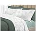 Completo Lenzuola Letto 100% Cotone Made Italy 3027 Disegno Goccia Matrimoniale Verde - Foto miniatura 1