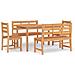 Set Da Pranzo Per Giardino 5 Pz In Legno Massello Di Teak - Foto miniatura 2