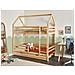 Letto A Castello Con Cassetti Casa Legno Di Pino Girgols 90 X 200 Cm Con Contenitore Marrone Chiaro - Foto miniatura 1